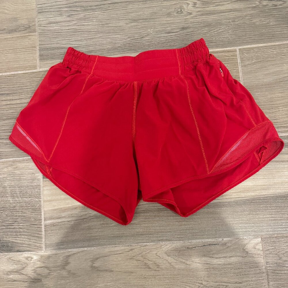 LuluLemon Hotty Hot Shorts High Rise 2.5" Shorts Red
